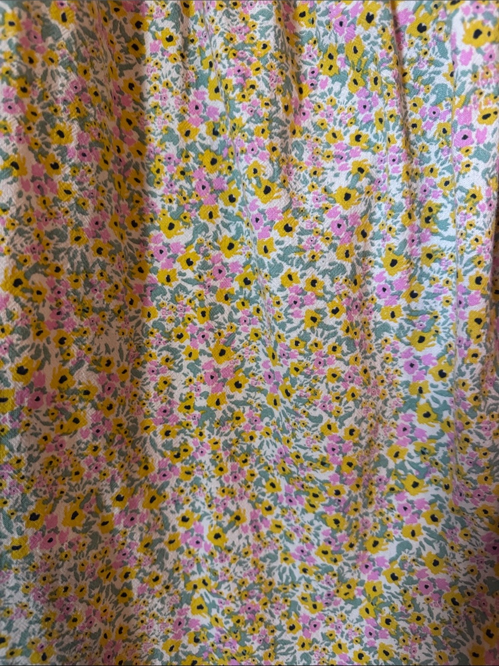 Matching Dresses 2T and Womens Medium Yellow Floral Ruffle Dress - Picture 2 of 5
